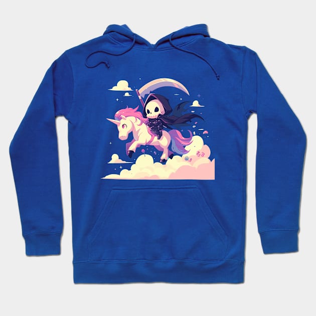 reaper on unicorn Hoodie by StevenBag